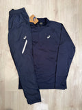 ASICS 1/4 Zip Tracksuit (Navy Blue)