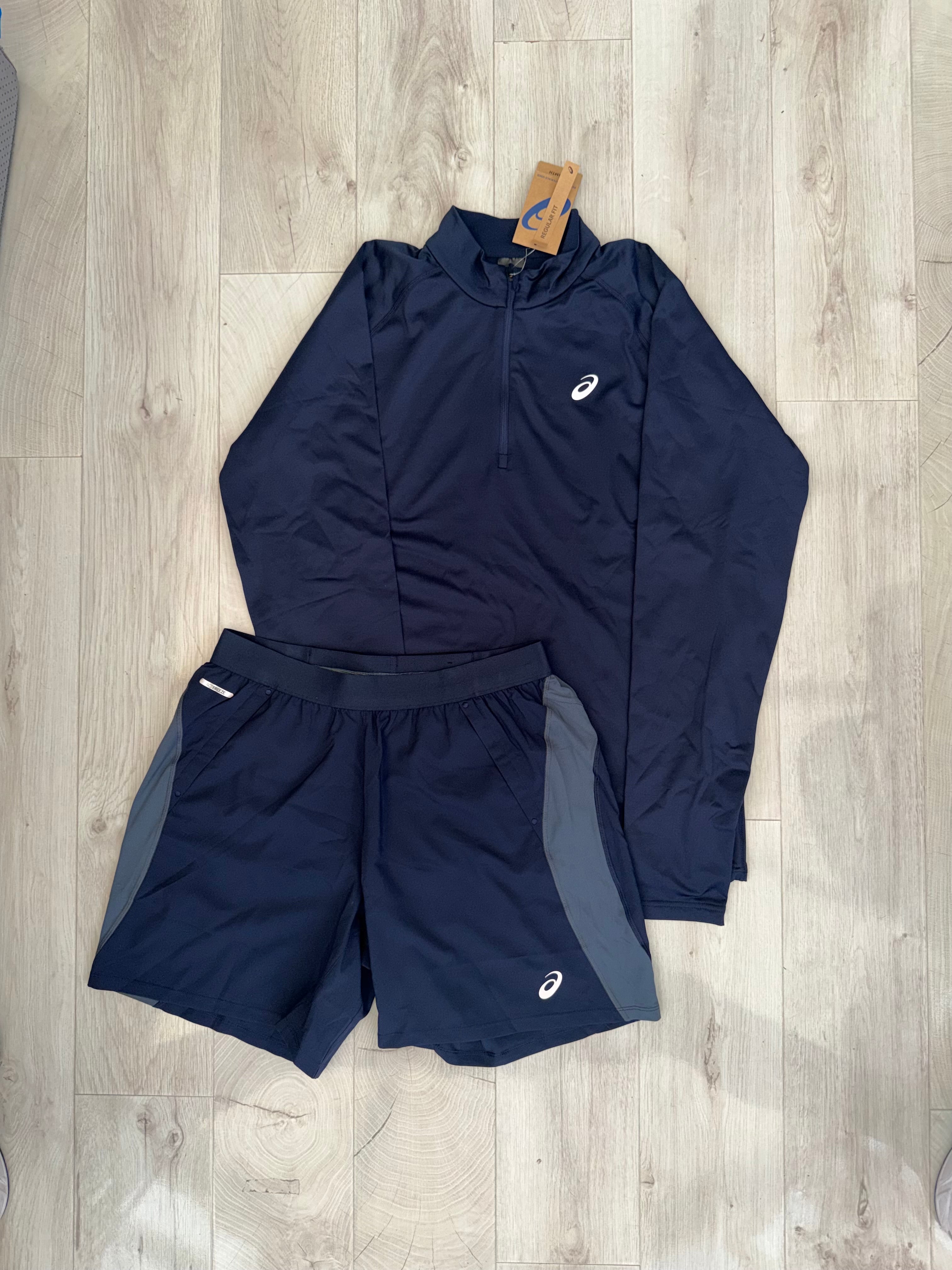 ASICS 1/4 Zip Set (Navy)