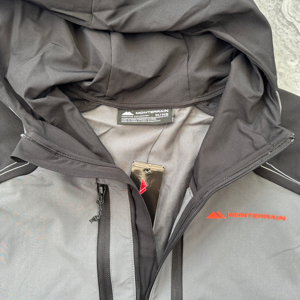 Monterrain Orbit Woven Running Tracksuit (Jet Black/Iron Gate/Tangerine Tango)