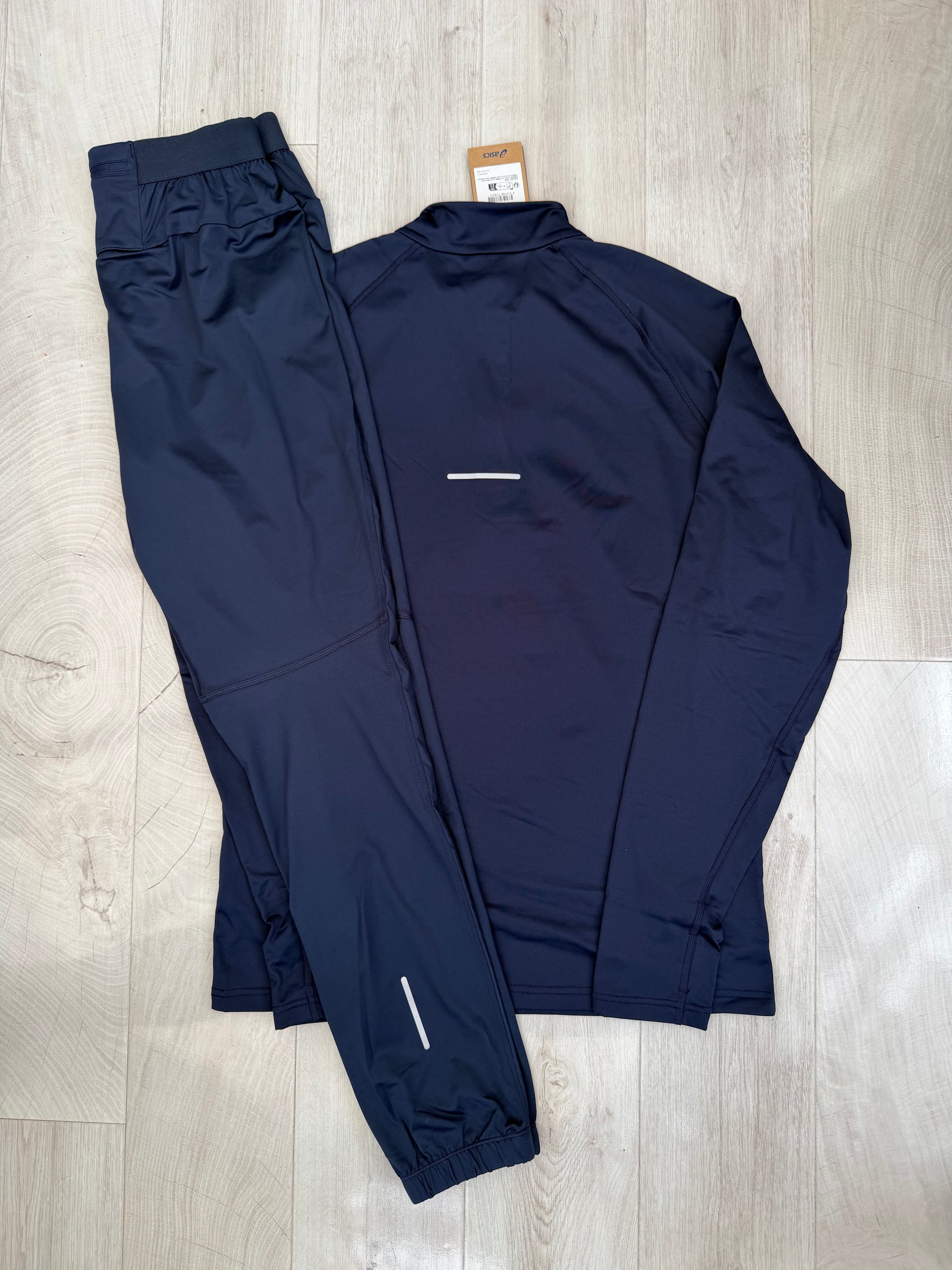 ASICS 1/4 Zip Tracksuit (Navy Blue)