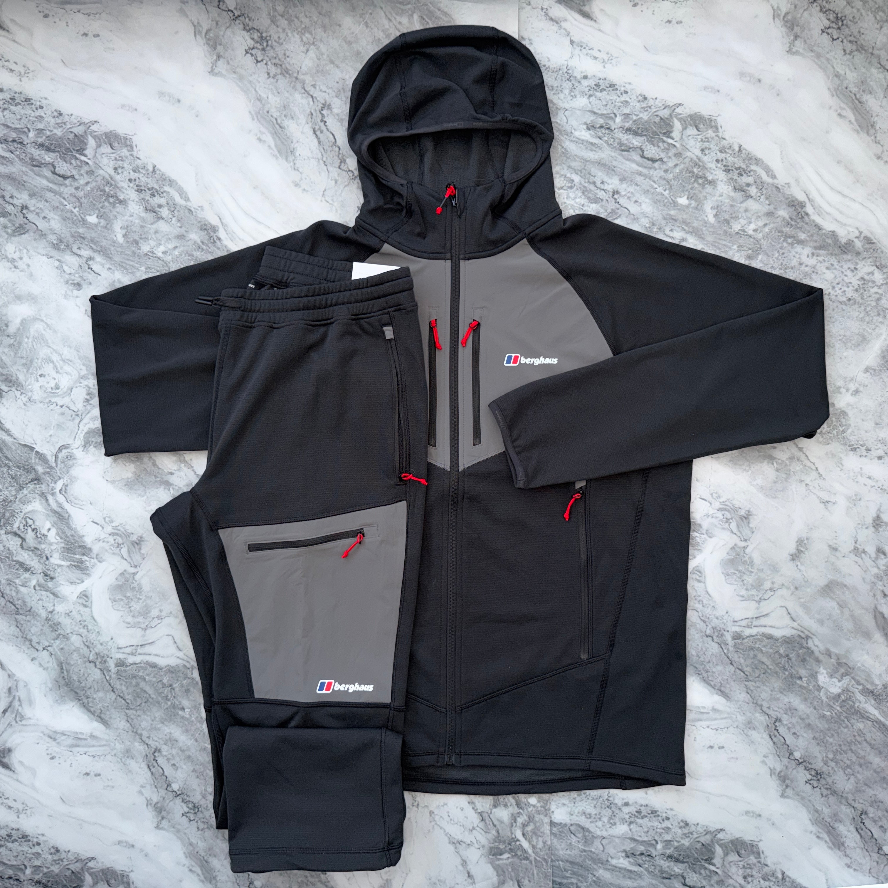 Berghaus Pavey Tracksuit (Black/Grey/Red)