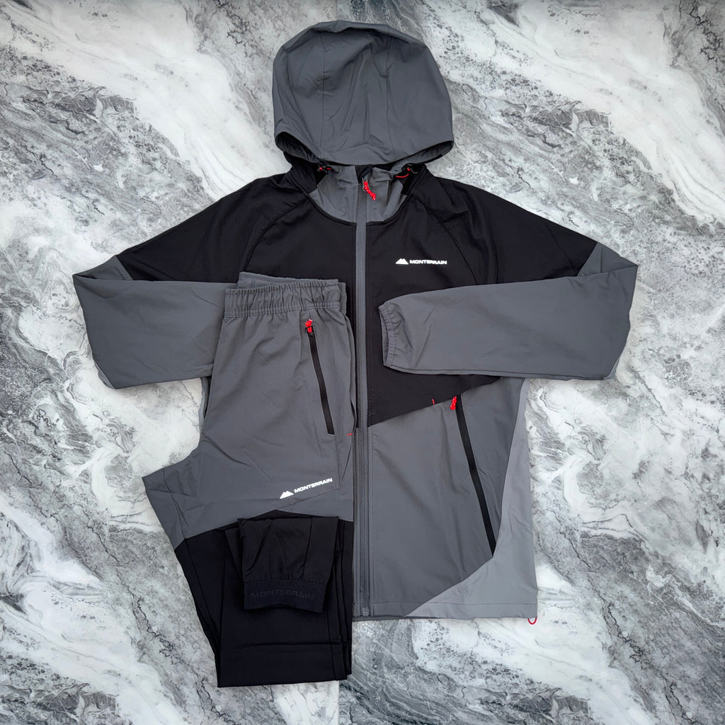 Monterrain Vault Woven Tracksuit (Night Owl/Fiery Red)