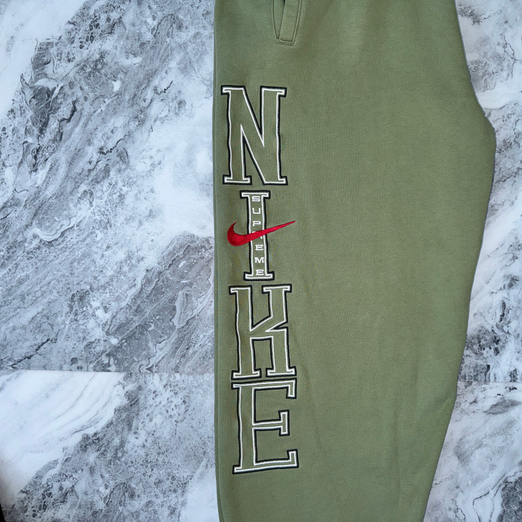 Supreme x Nike Sweatpants (Olive) (Pre-Loved)