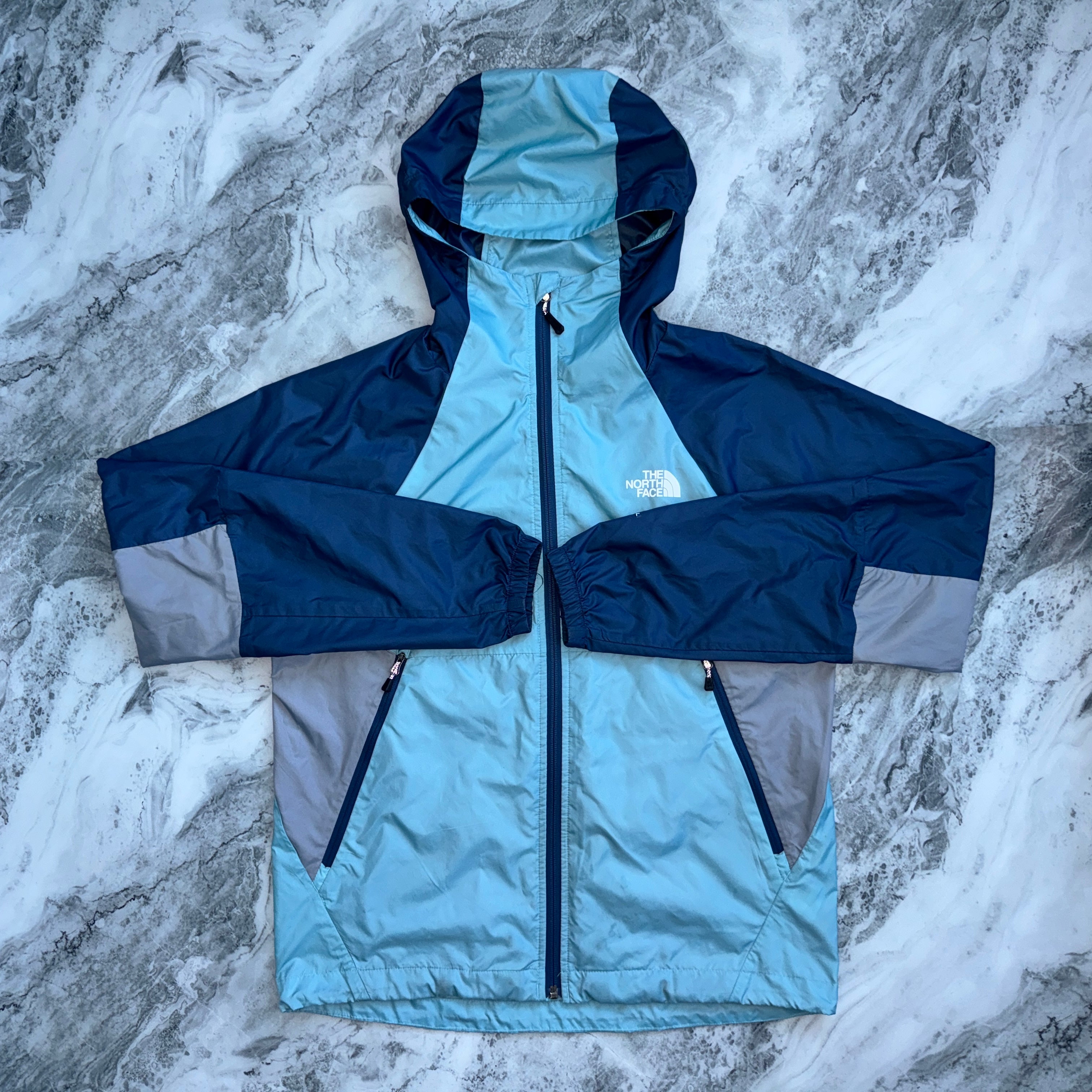 The North Face Windbreaker  (Sky Blue/Petrol) (Pre-Loved)