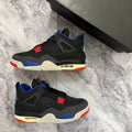 Air Jordan 4 Retro (Black/Fire-Deep Royal Blue Nior)