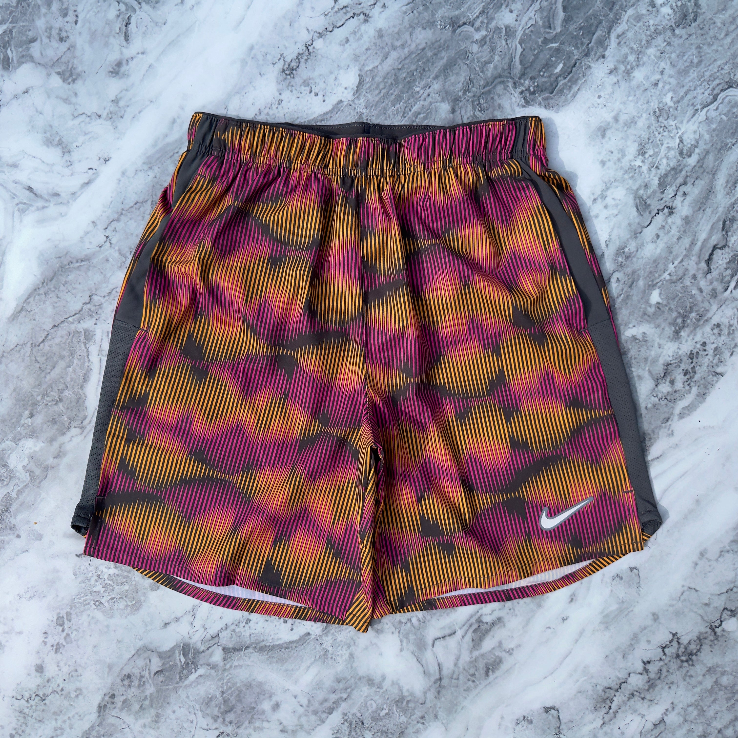 Nike Dri-Fit Windrunner Short Set (Grey/Orange/Pink)