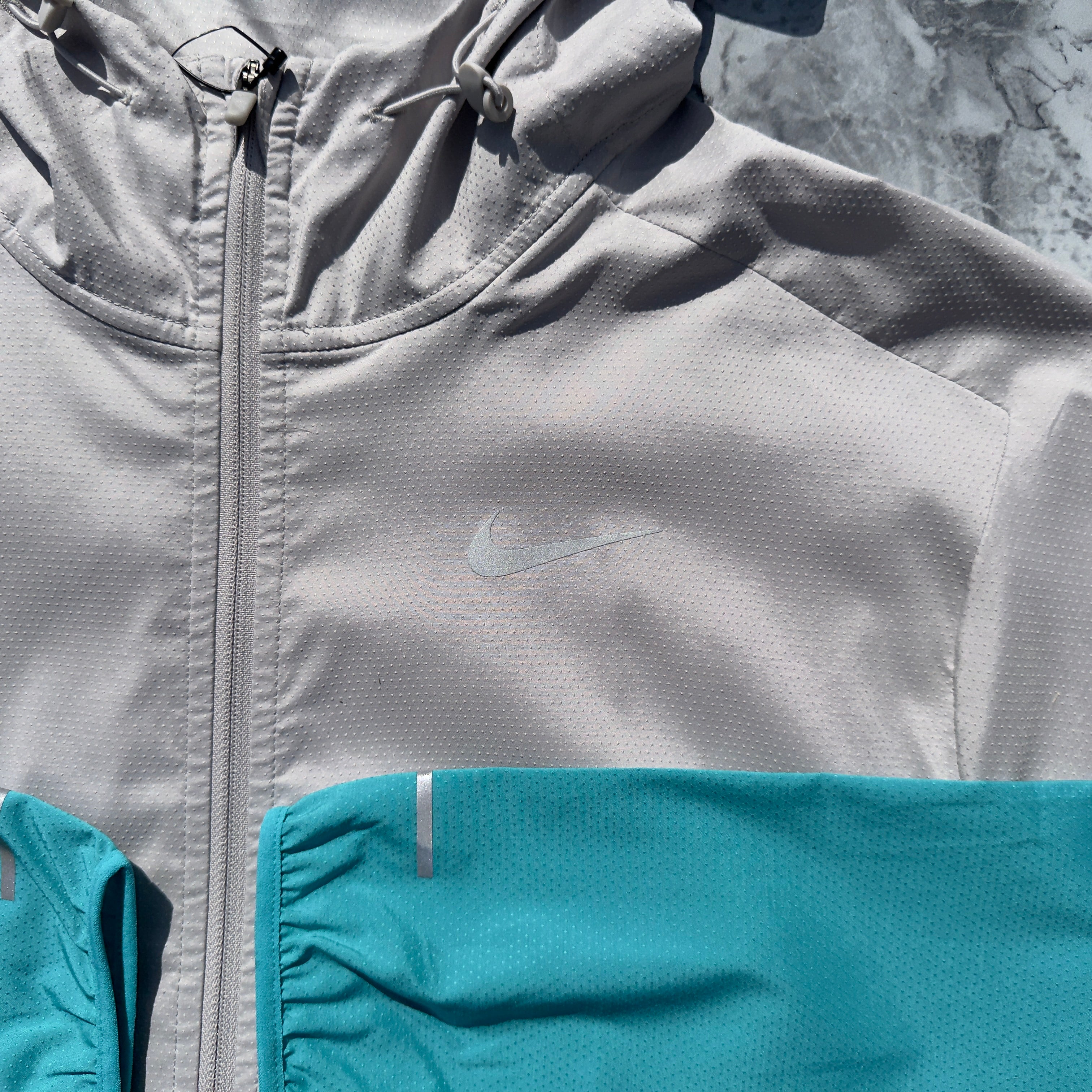 Nike Windbreaker Short Set (Turquoise/Light Grey)