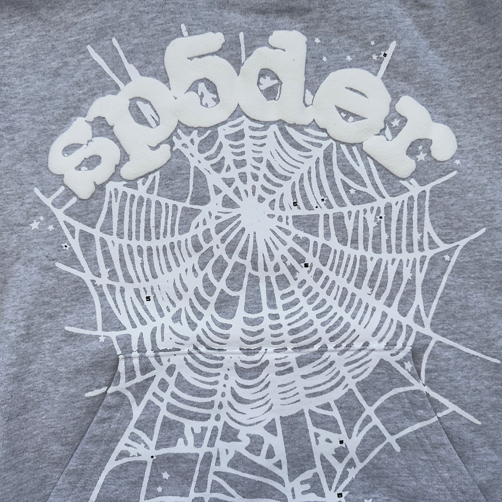 Sp5der OG Web Hoodie (Heather Grey)