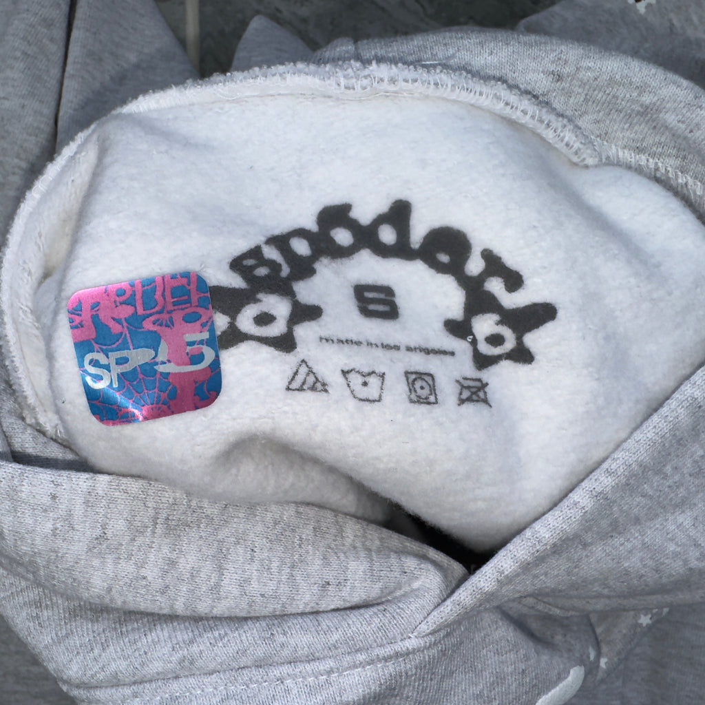 Sp5der OG Web Hoodie (Heather Grey)
