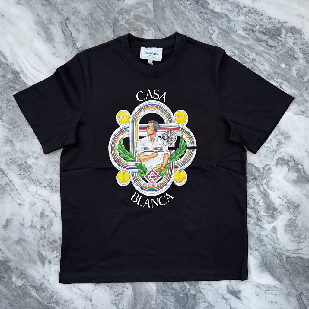 Casablanca Short Sleeve T-Shirt (Tennis/Black)