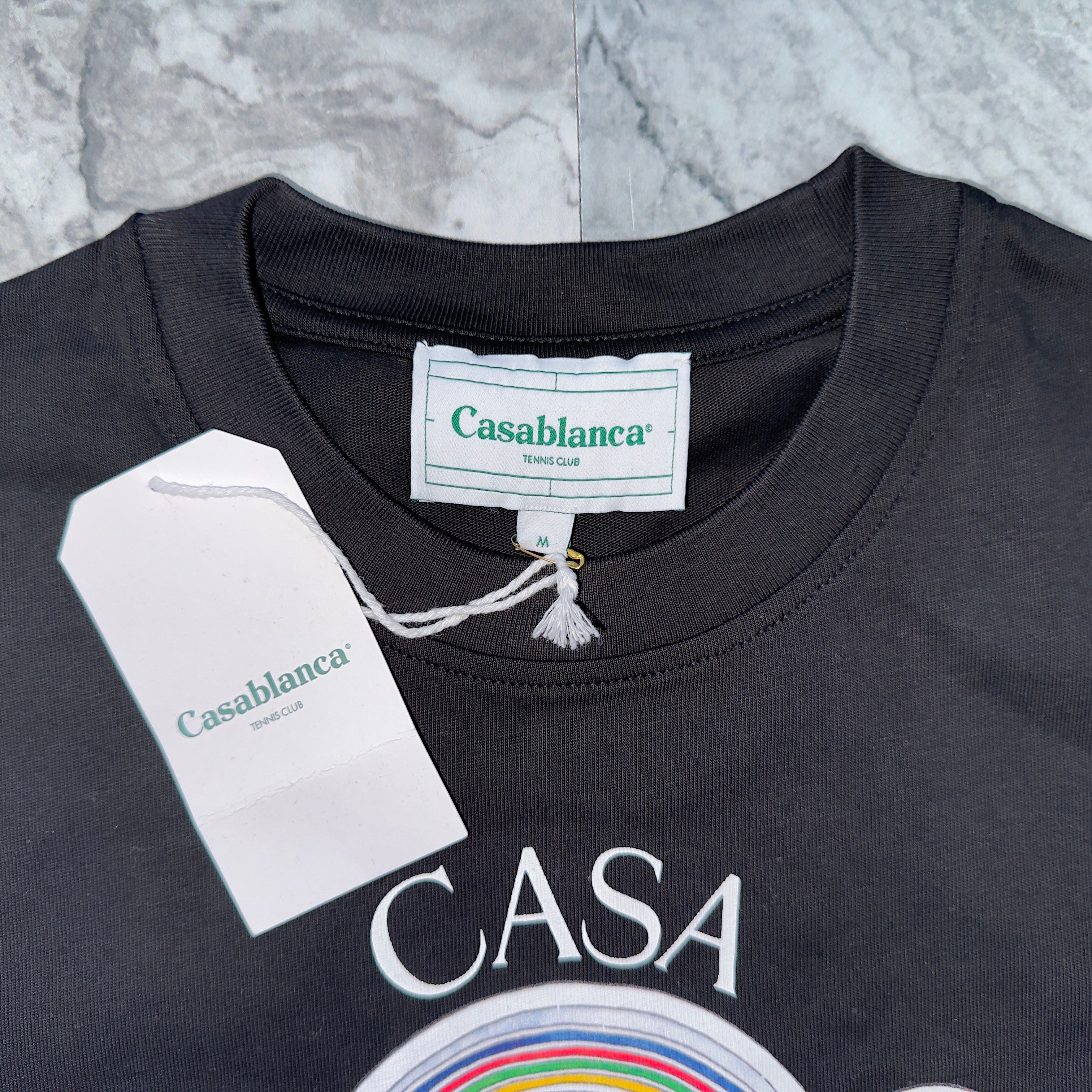 Casablanca Short Sleeve T-Shirt (Tennis/Black)