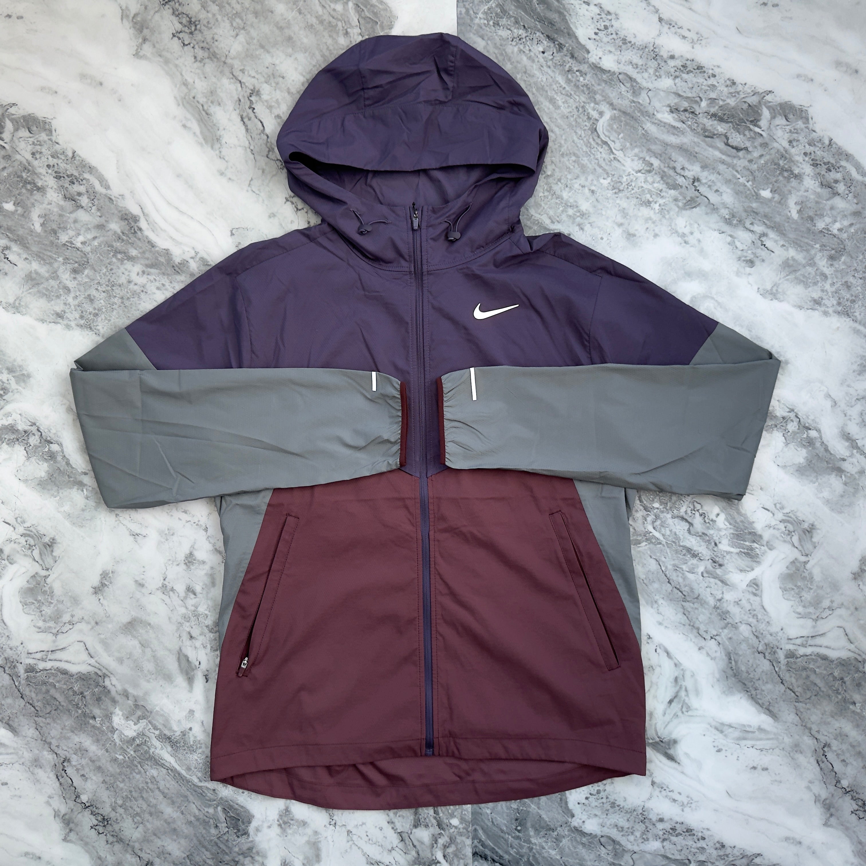 Nike Windbreaker Short Set (Mauve/Grey)