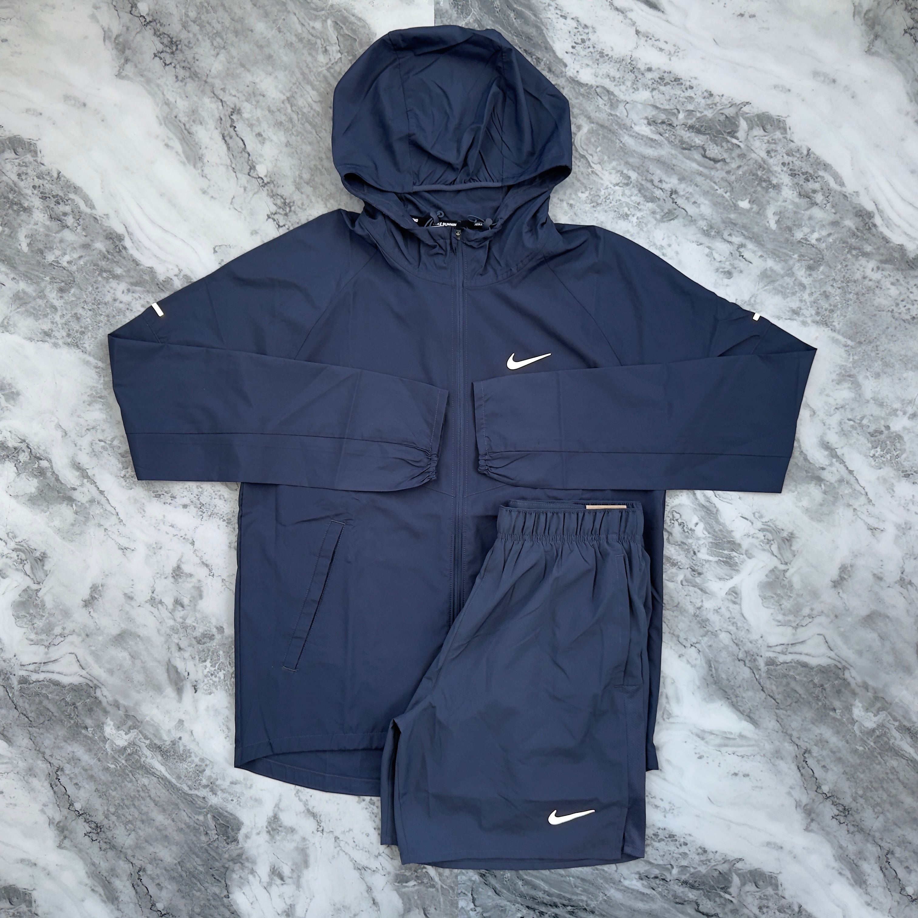 Nike Windbreaker Short Set (Navy)