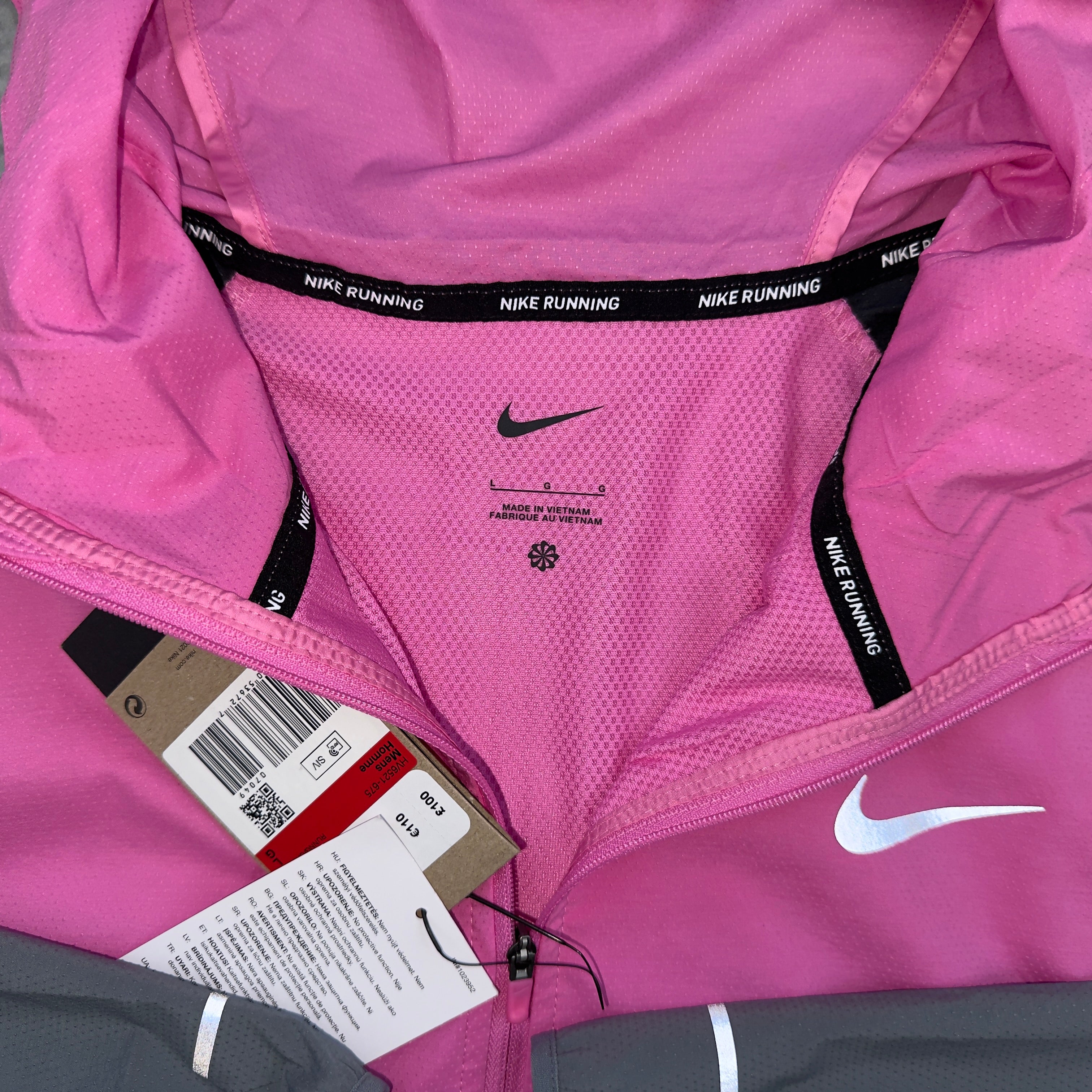 Nike Windbreaker Short Set (Pink/Grey/Black)