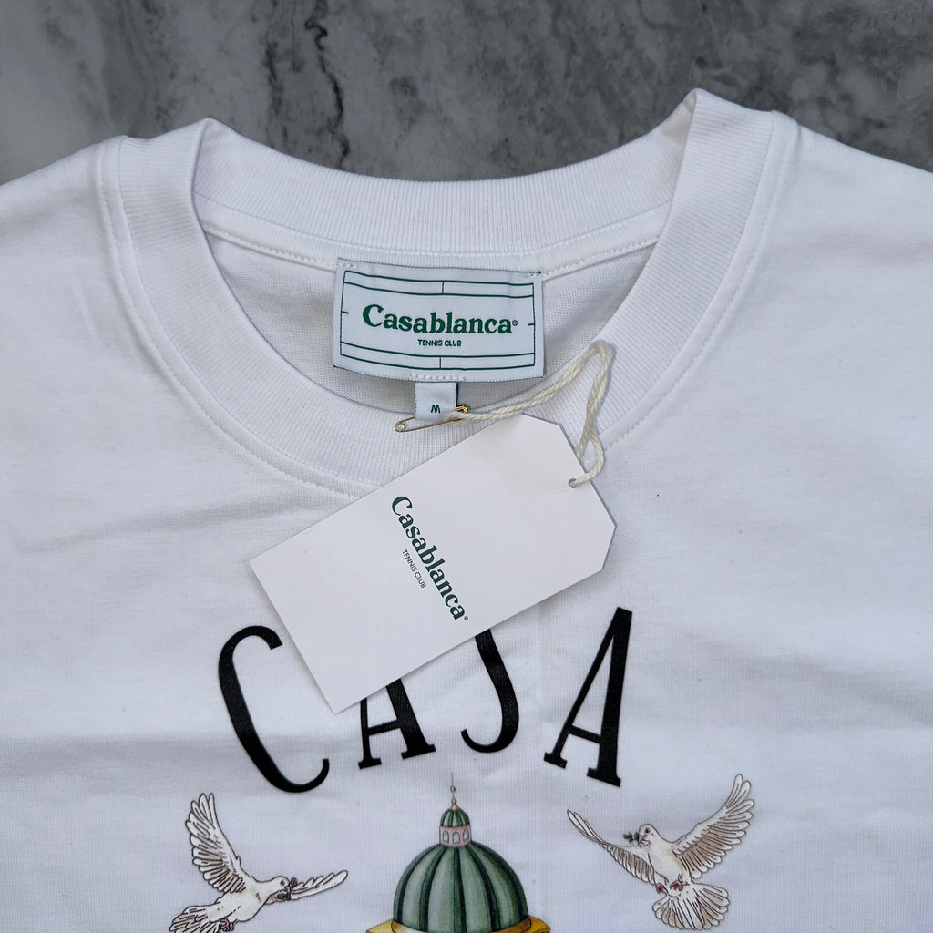 Casablanca Short Sleeve T-Shirt (Tennis/Rose/White)