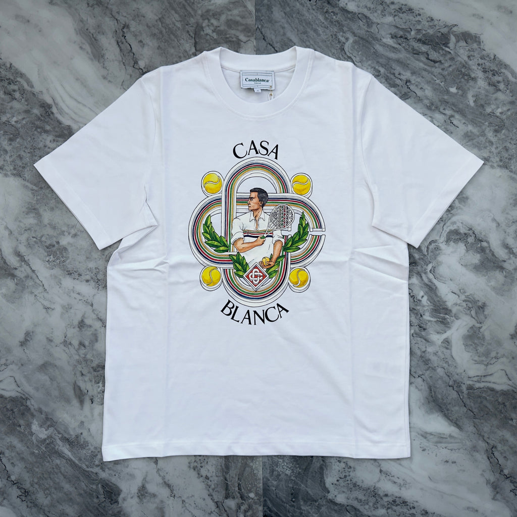 Casablanca Short Sleeve T-Shirt (Tennis/White)