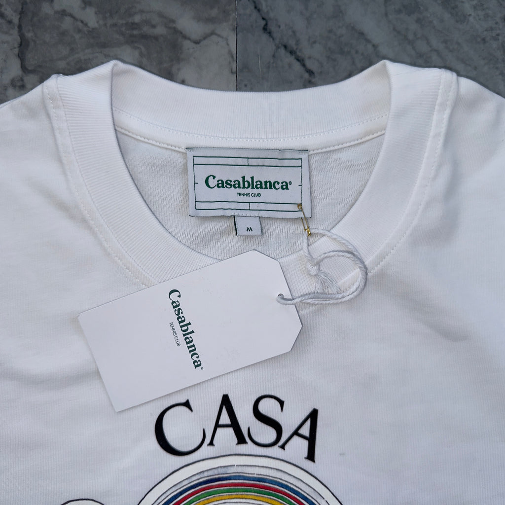 Casablanca Short Sleeve T-Shirt (Tennis/White)