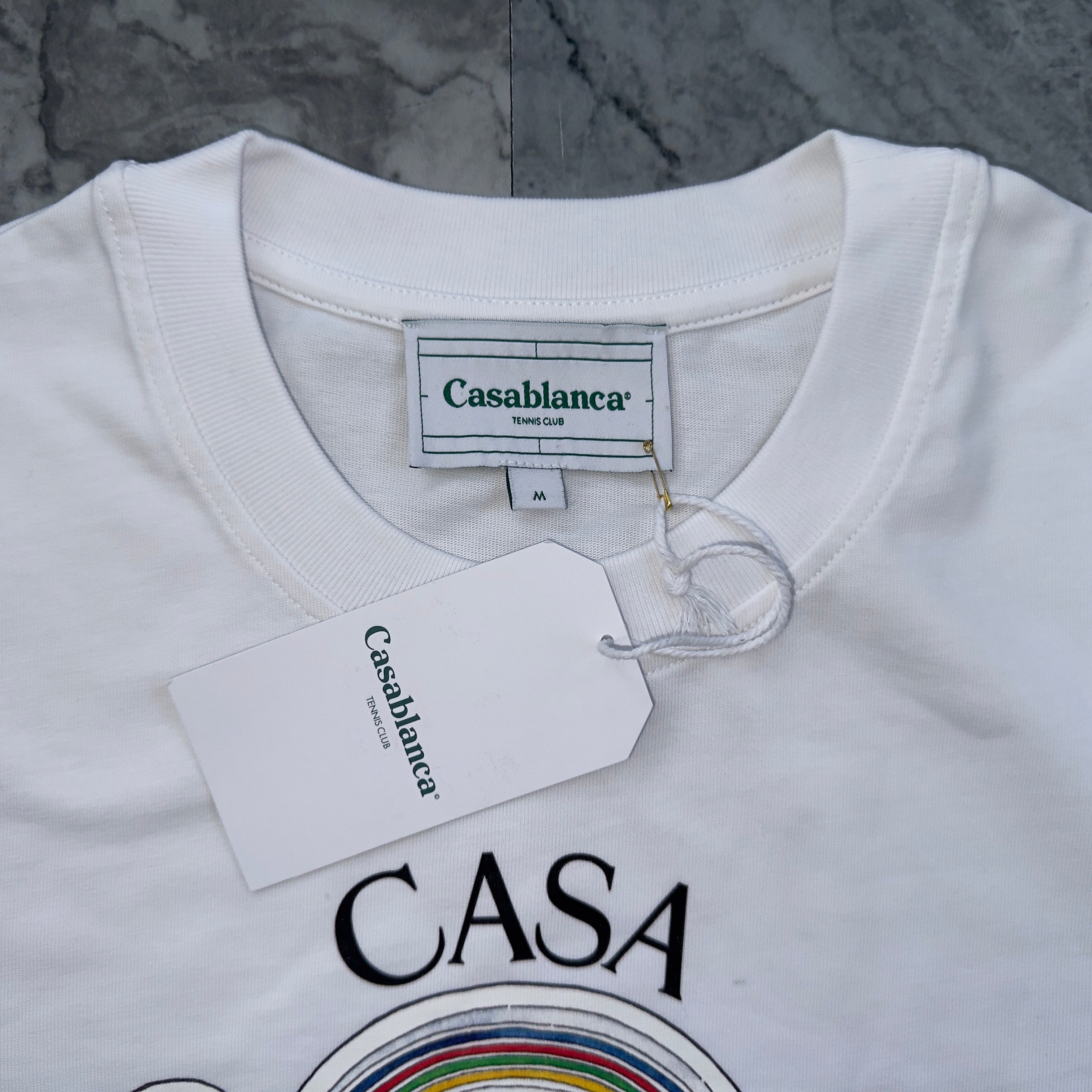 Casablanca Short Sleeve T-Shirt (Tennis/White)
