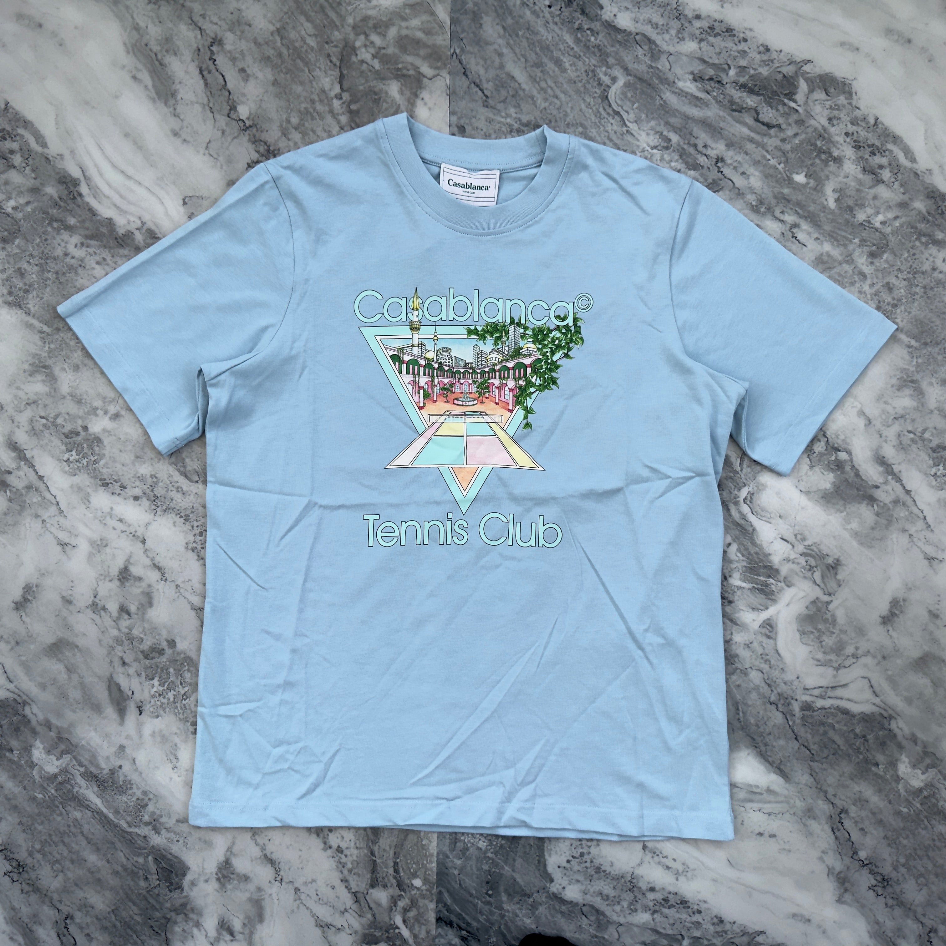 Casablanca Short Sleeve T-Shirt (Light Blue)