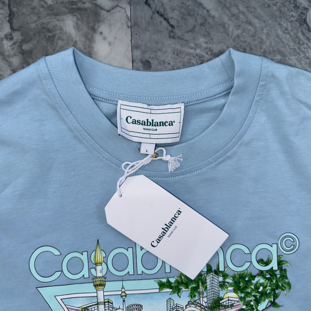 Casablanca Short Sleeve T-Shirt (Light Blue)