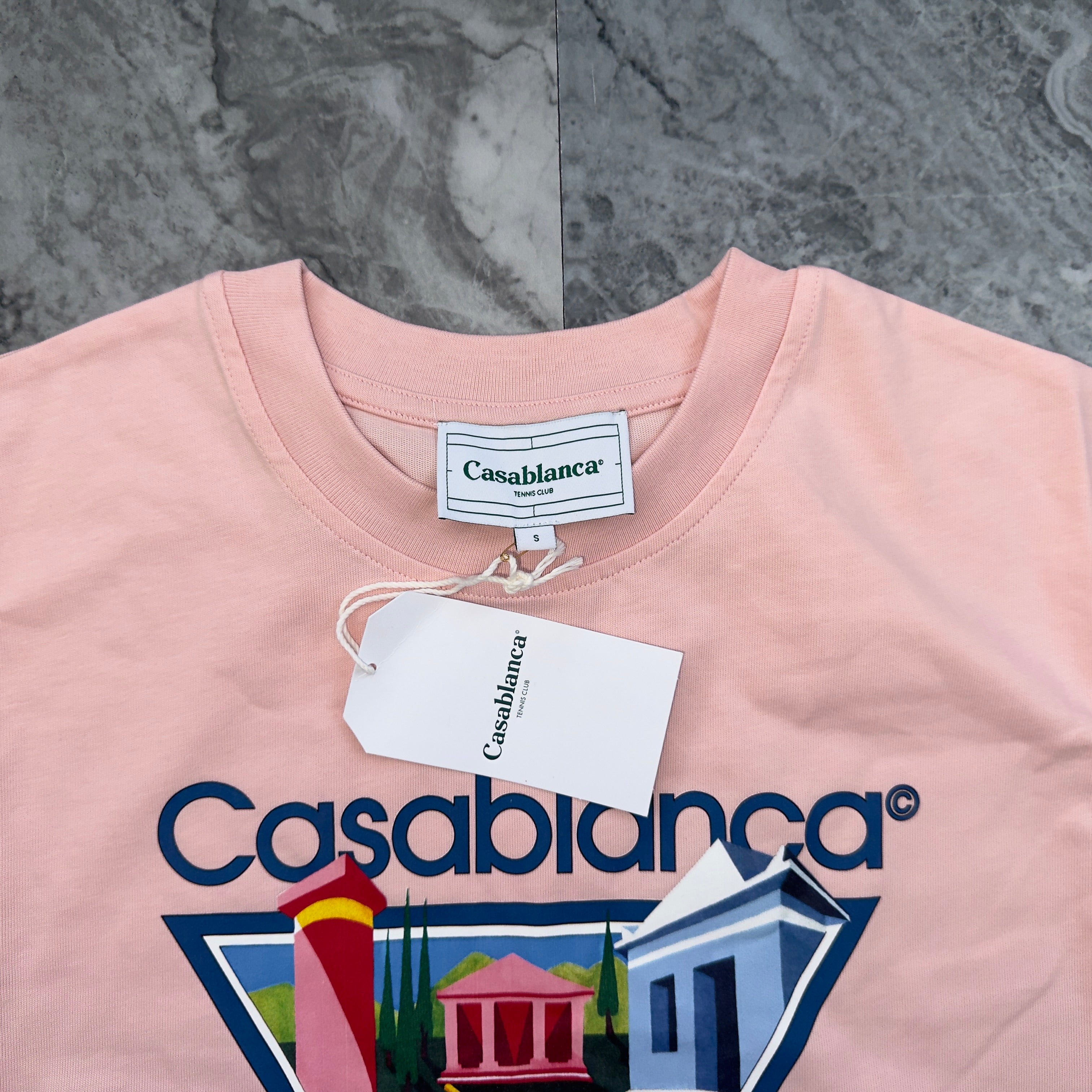 Casablanca Short Sleeve T-Shirt (Salmon Pink)