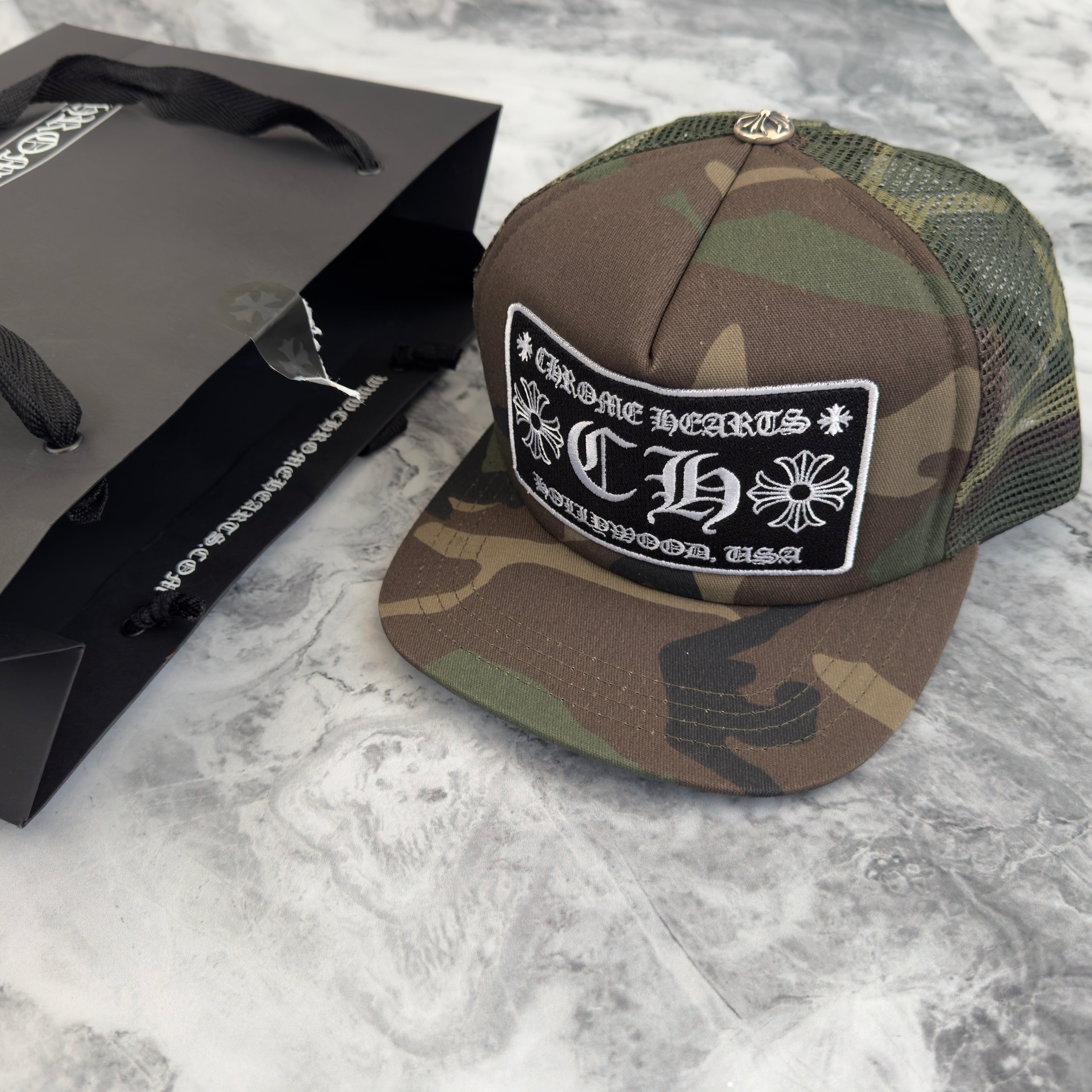 Chrome Hearts CH Hollywood Trucker Hat